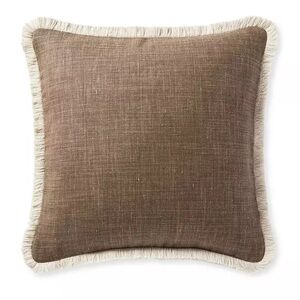 Serena & Lily Bowden Throw Pillow Covers 24 x 24, Brown, Couch, Luxury, Set of 2